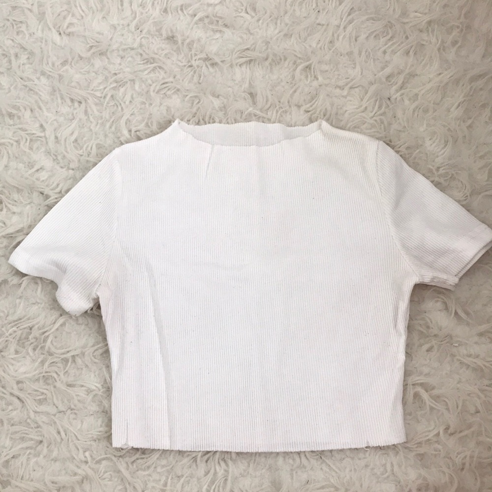 white crop top